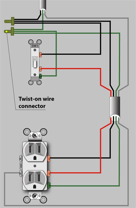 wiring a receptacle to switch